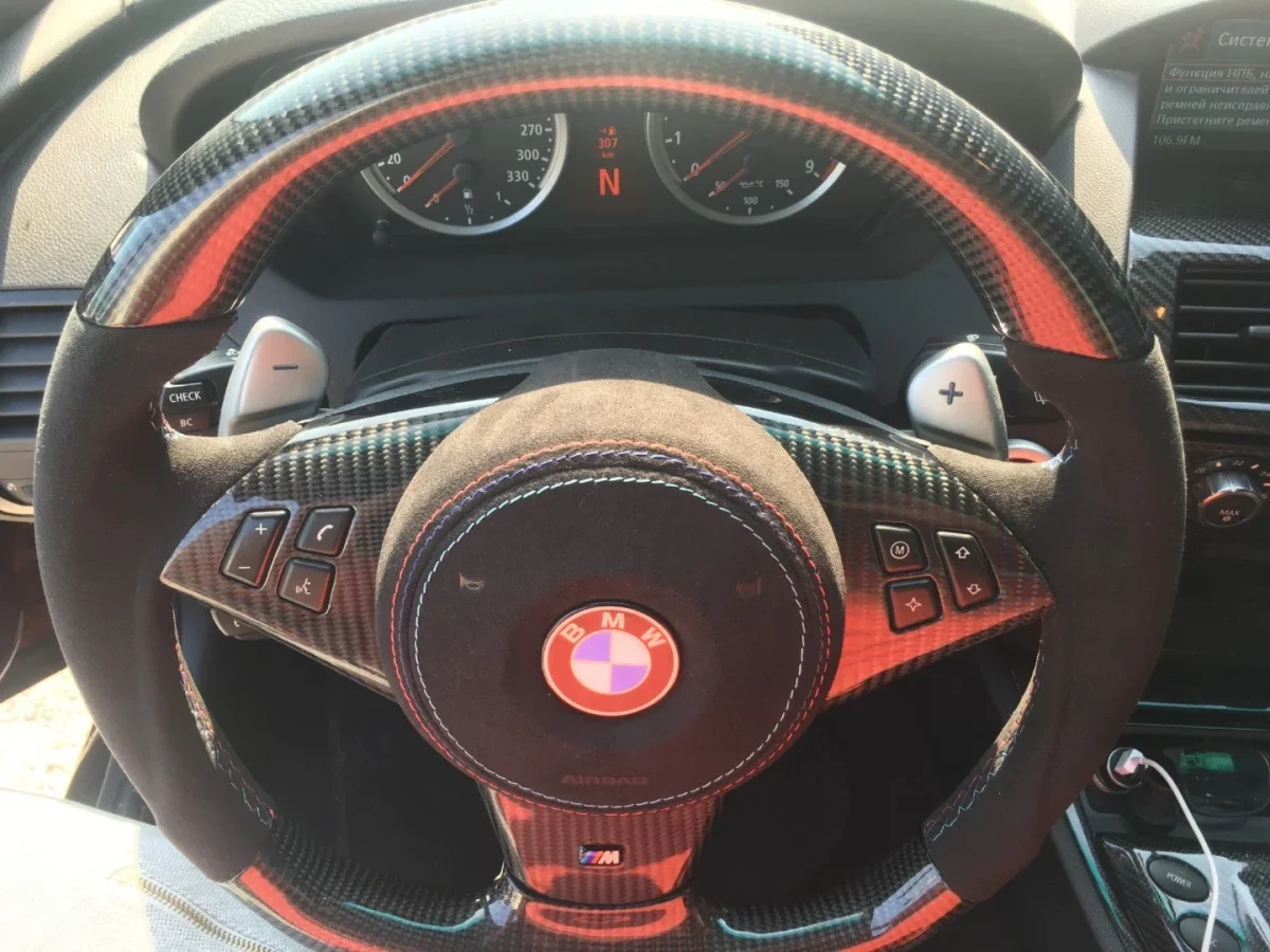 BMW E63 M6 interior carbon steering upgrade