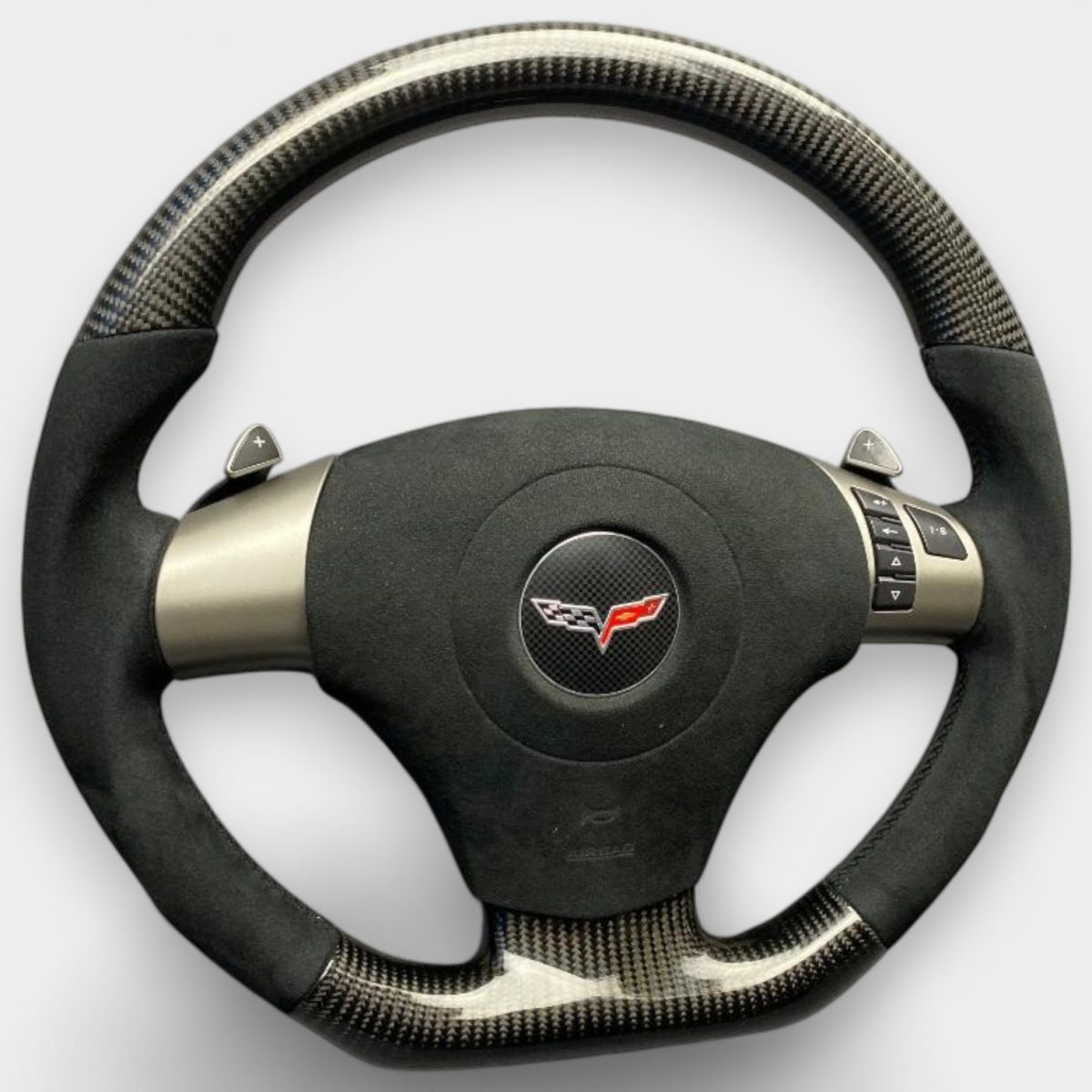 chevrolet corvette c6 carbon fiber sport steering wheel