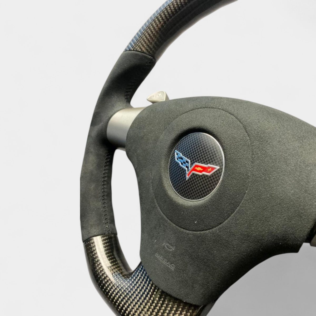 flat bottom carbon fiber steering wheel corvette