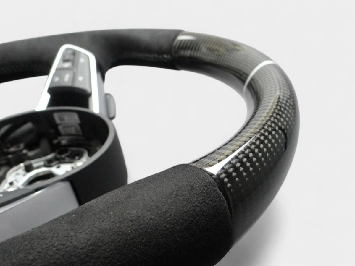 carbon fiber alcantara steering wheel audi tt
