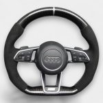 audi r8 carbon fiber flat bottom steering wheel