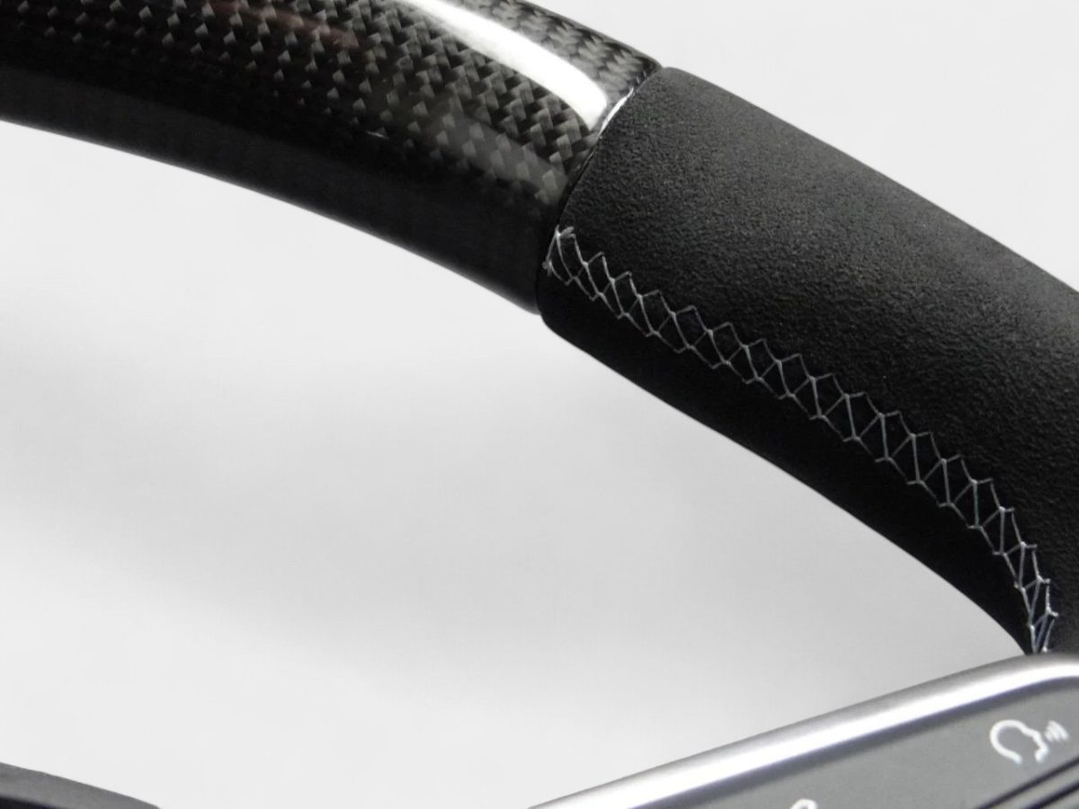 premium carbon fiber alcantara steering wheel audi