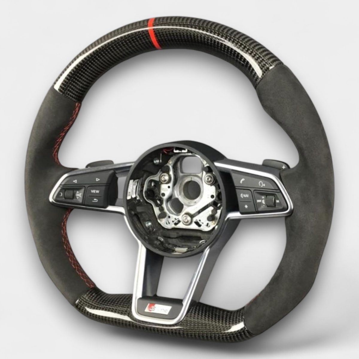 carbon fiber alcantara steering wheel audi r8 2015+
