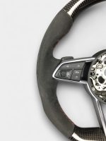 audi tt rs carbon fiber red stripe steering wheel