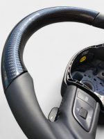 carbon fiber black leather steering wheel audi a4