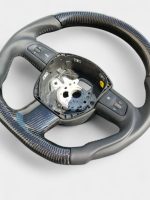 carbon fiber black leather steering wheel audi q7