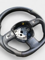 audi carbon fiber steering wheel flat bottom