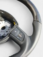 audi carbon black leather sport steering wheel