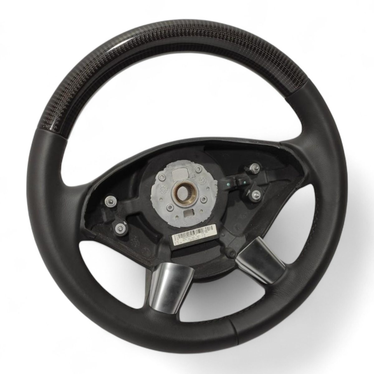 black leather carbon steering wheel viano