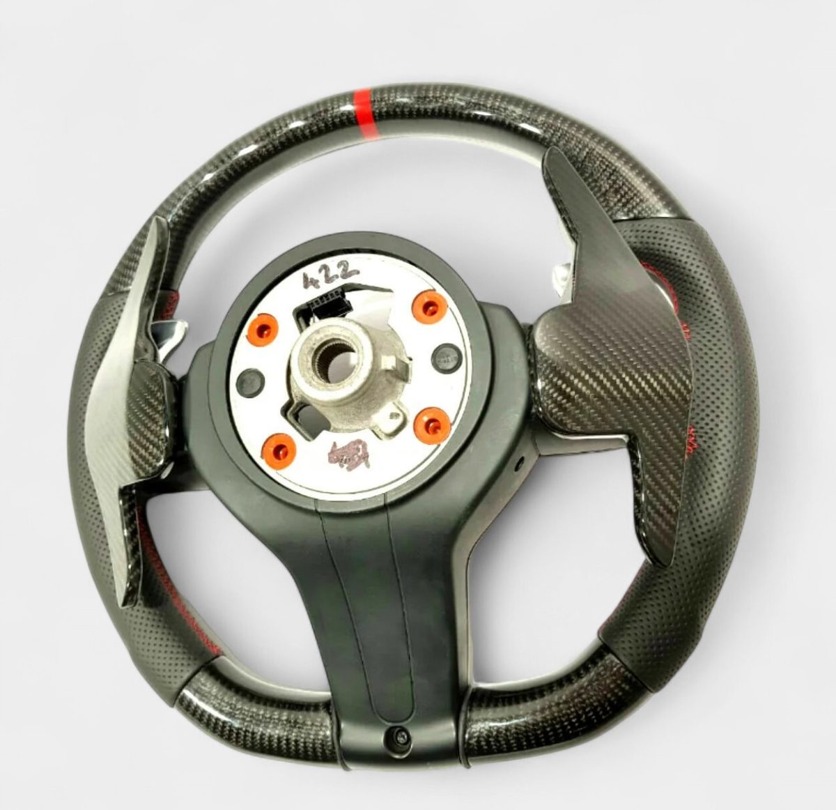 BMW F30 carbon steering wheel perforated leather grips