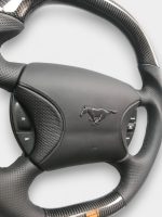 flat bottom carbon fiber steering wheel mustang