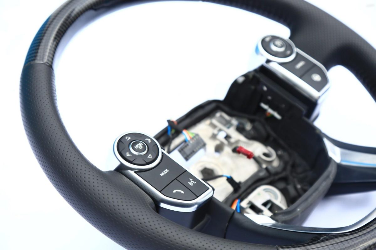 range rover sport black leather carbon steering wheel