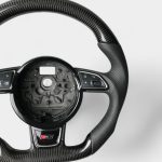 carbon fiber perforated leather steering wheel audi a8