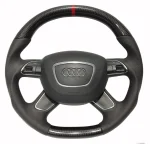 carbon fiber perforated leather steering wheel audi q5