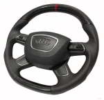 carbon fiber perforated leather steering wheel audi q7