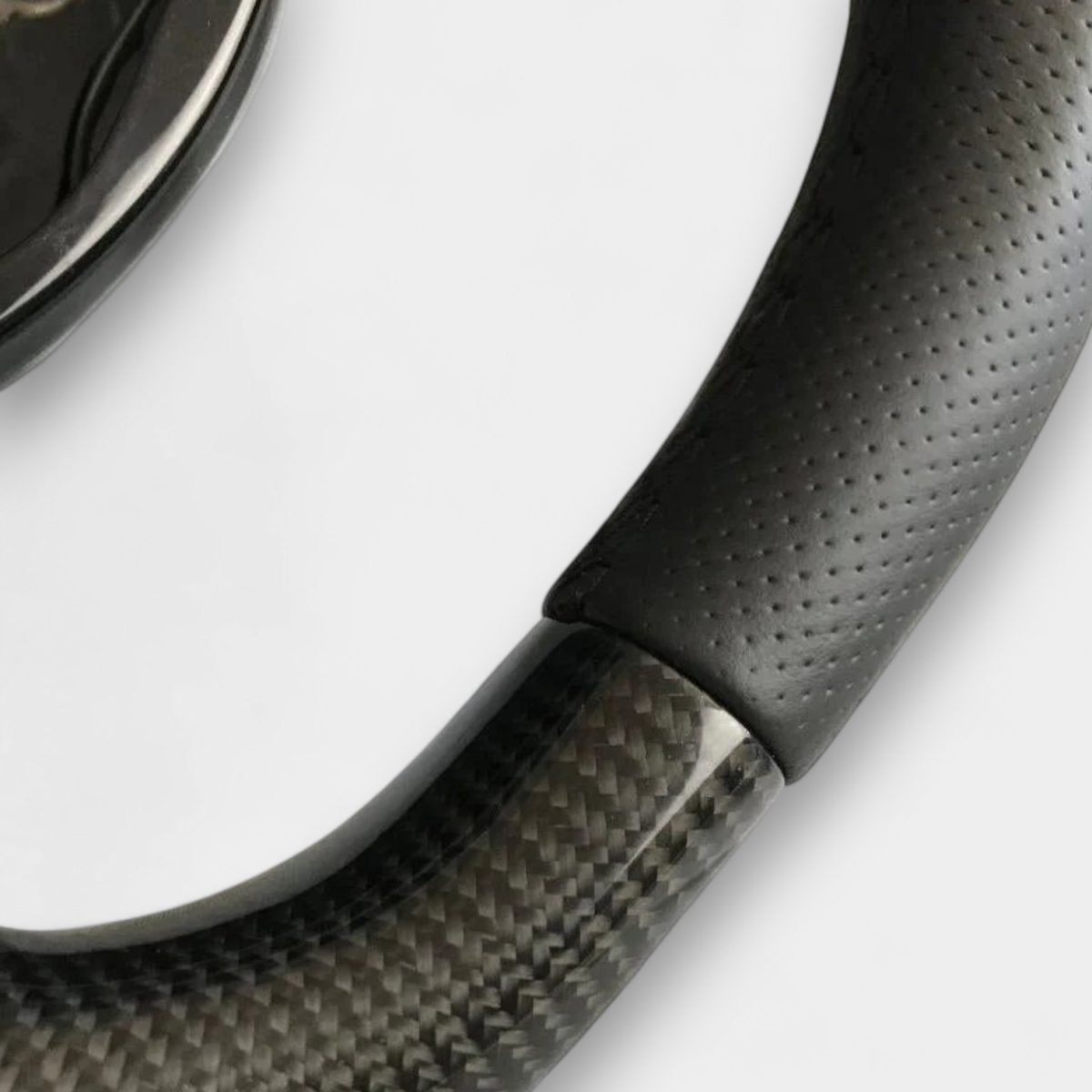 carbon fiber perforated leather steering wheel audi a6
