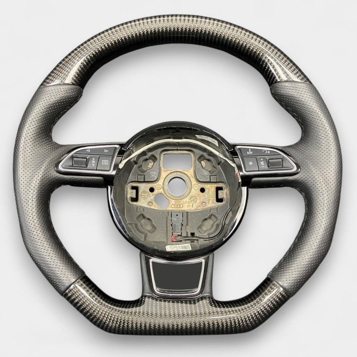 carbon fiber perforated leather steering wheel audi a7