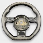 carbon fiber perforated leather steering wheel audi a7