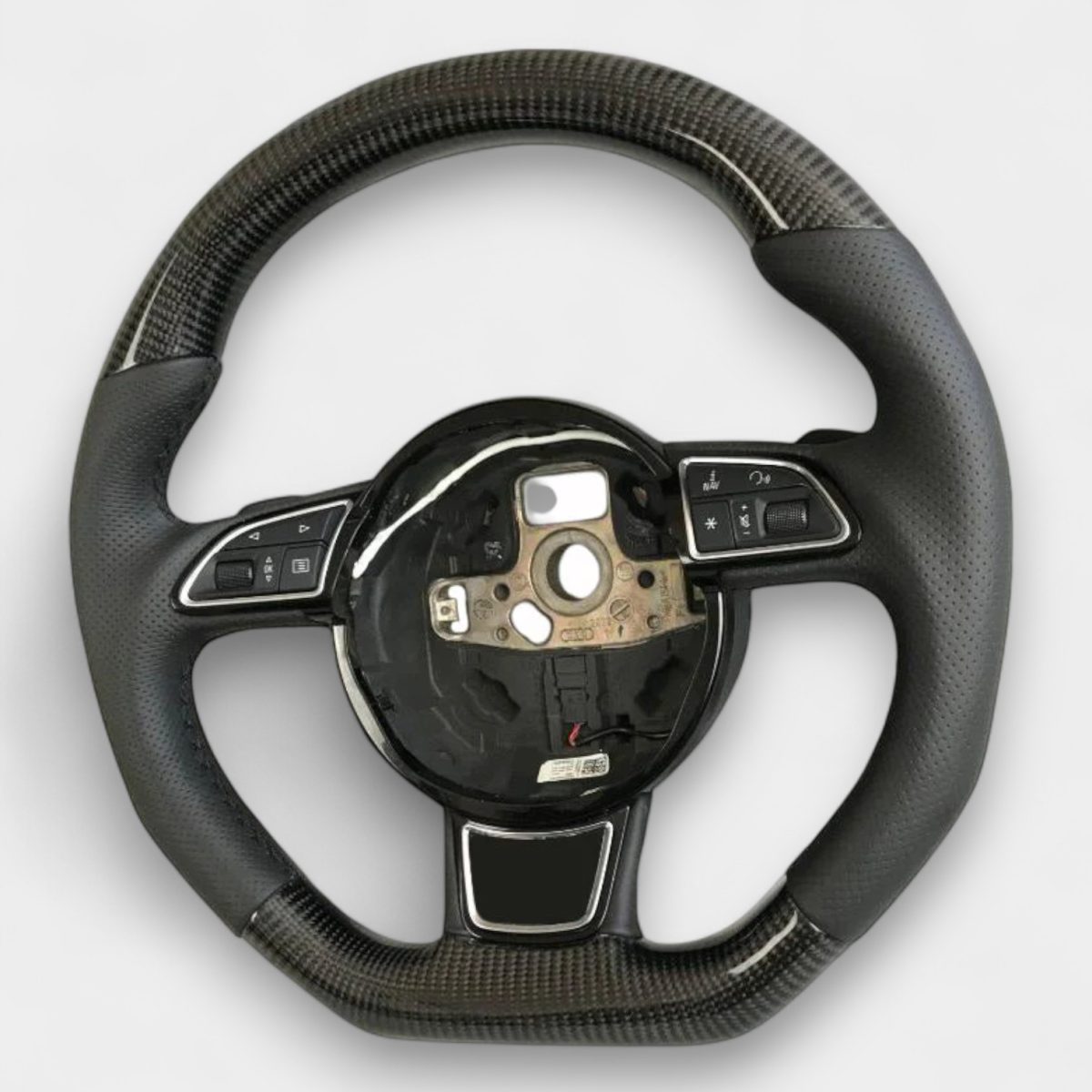 carbon fiber perforated leather steering wheel audi a8