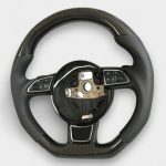 carbon fiber perforated leather steering wheel audi a8
