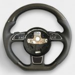 audi a8 carbon fiber flat bottom steering wheel