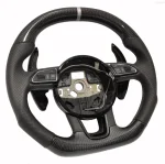 audi q7 flat top bottom carbon steering wheel