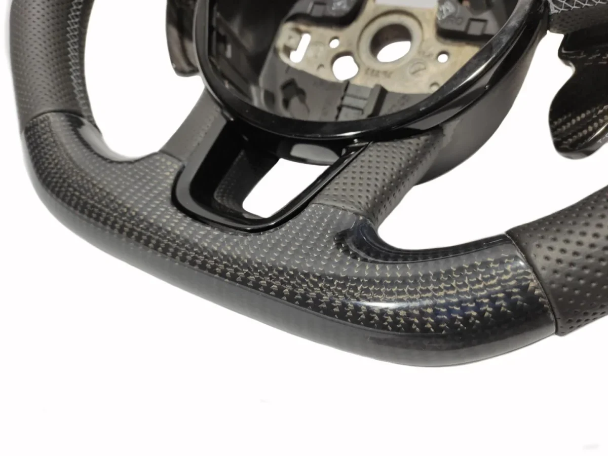 carbon fiber paddle shift steering wheel audi