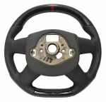 audi q5 carbon fiber perforated leather steering wheel