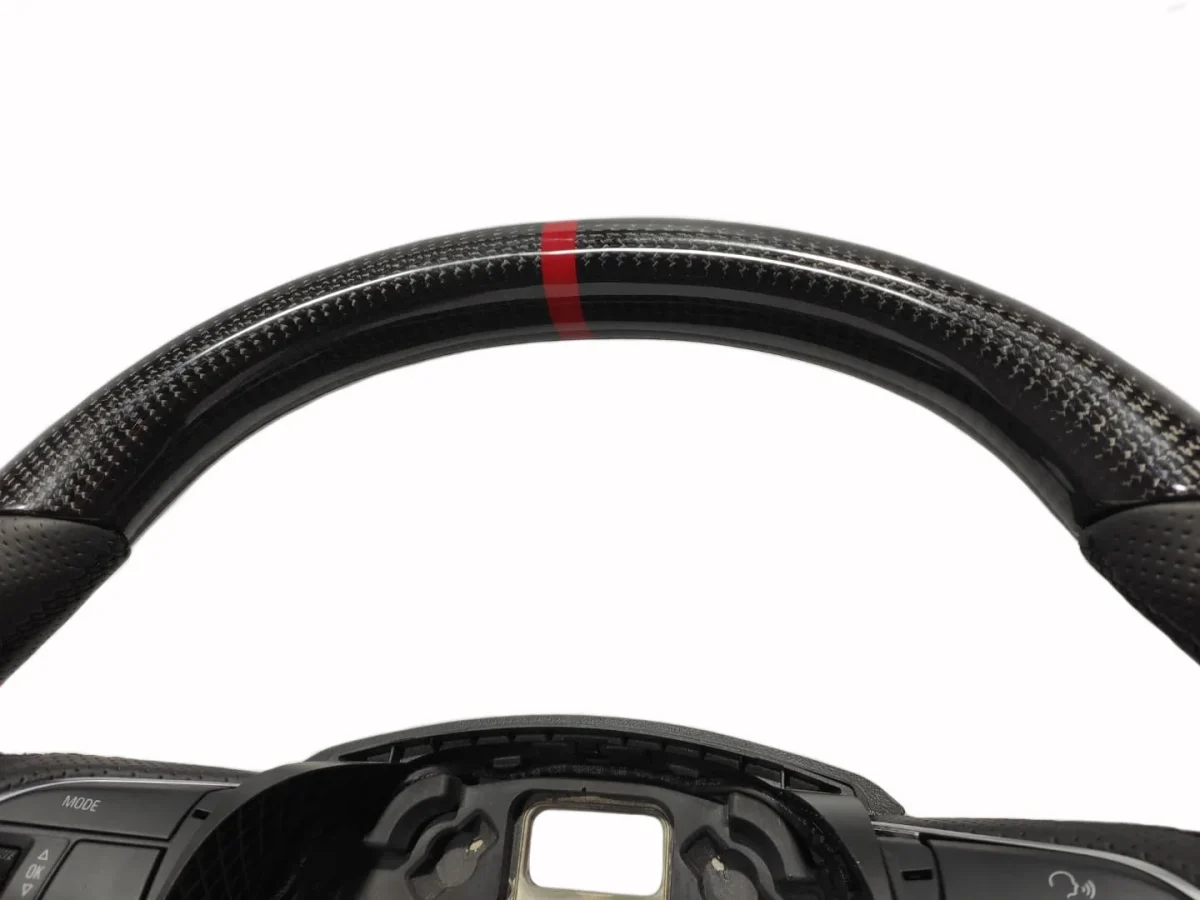 audi q7 sport flat bottom carbon leather wheel