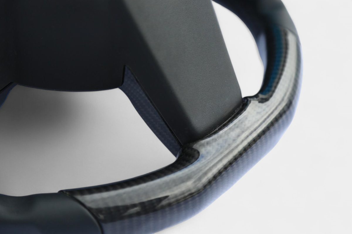 flat bottom carbon steering wheel fx