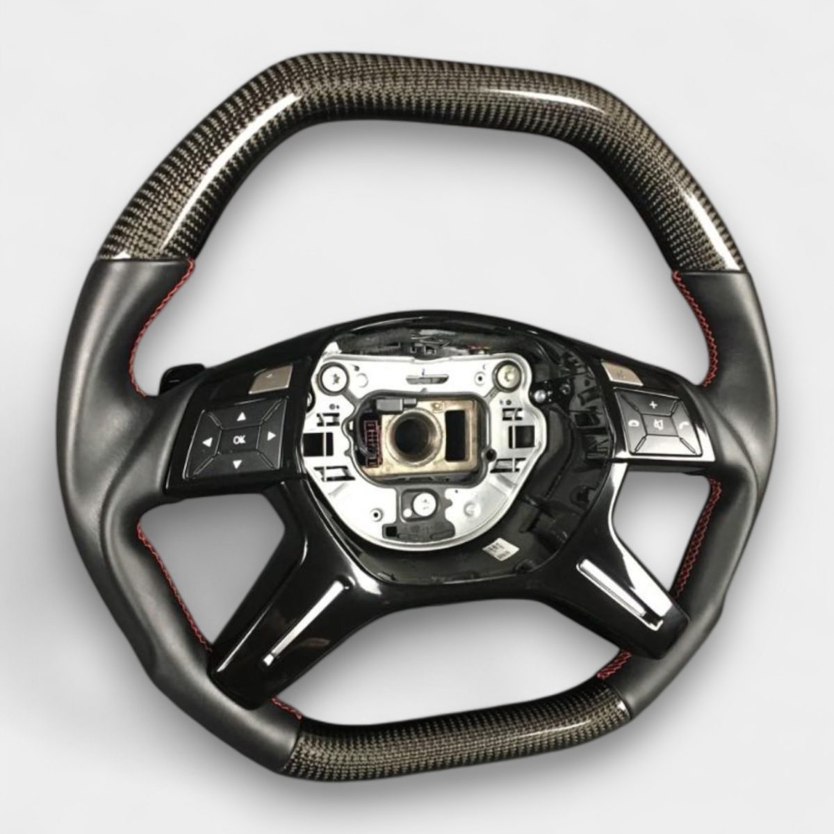mercedes w166 carbon and leather steering wheel