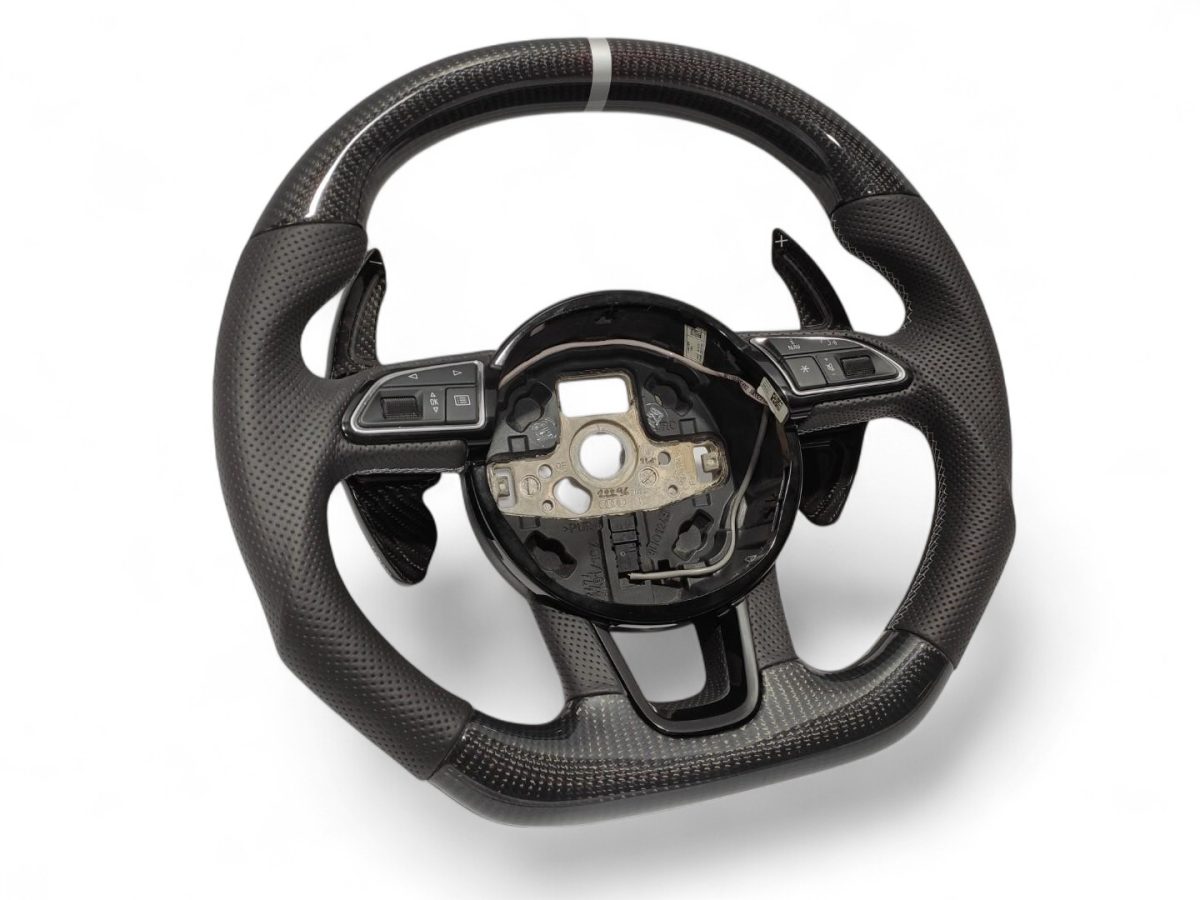 perforated leather carbon wheel audi a5