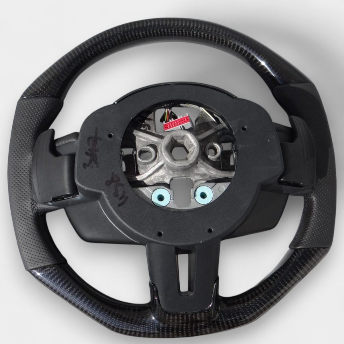 carbon leather steering wheel ford mustang shelby gt