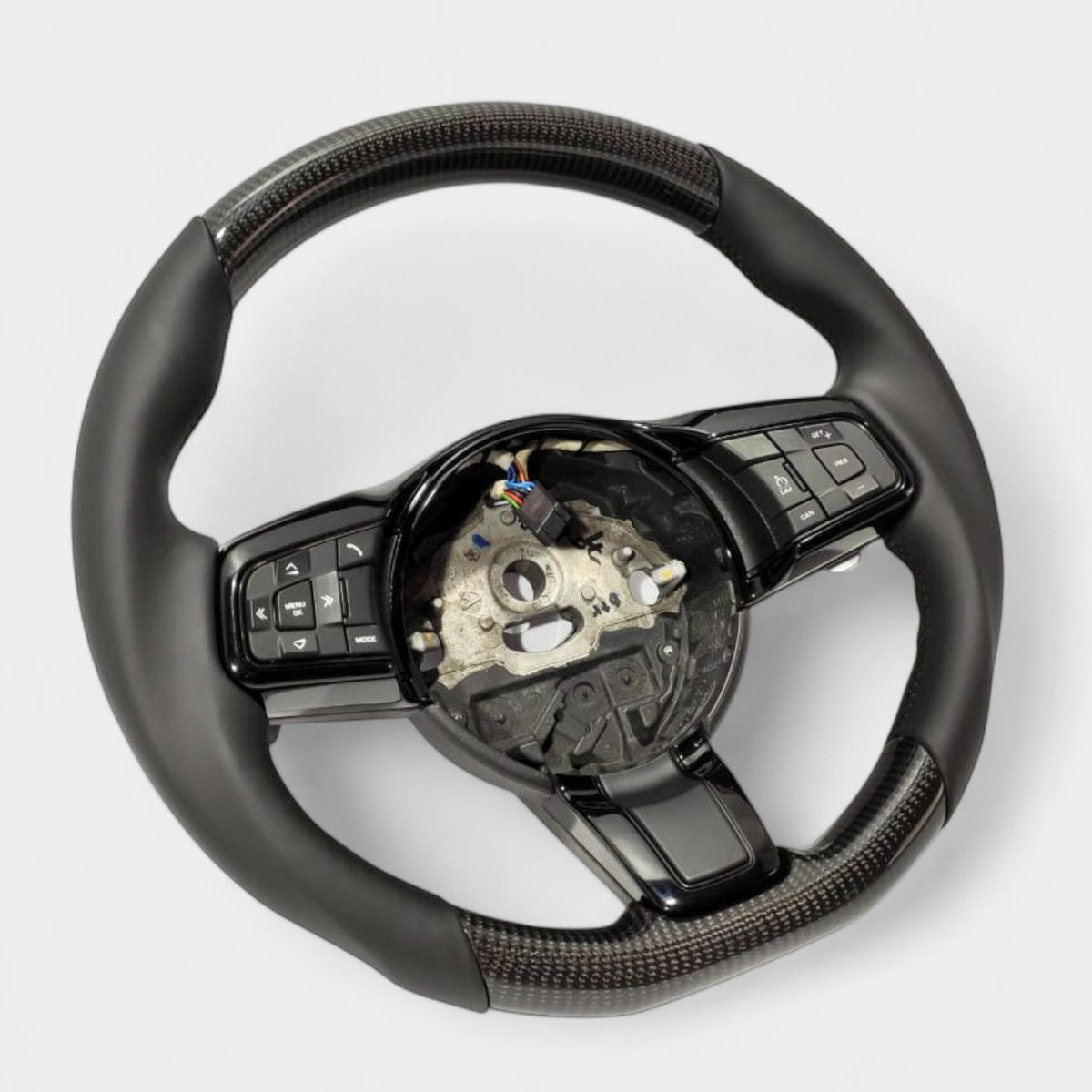 carbon and leather steering wheel f type