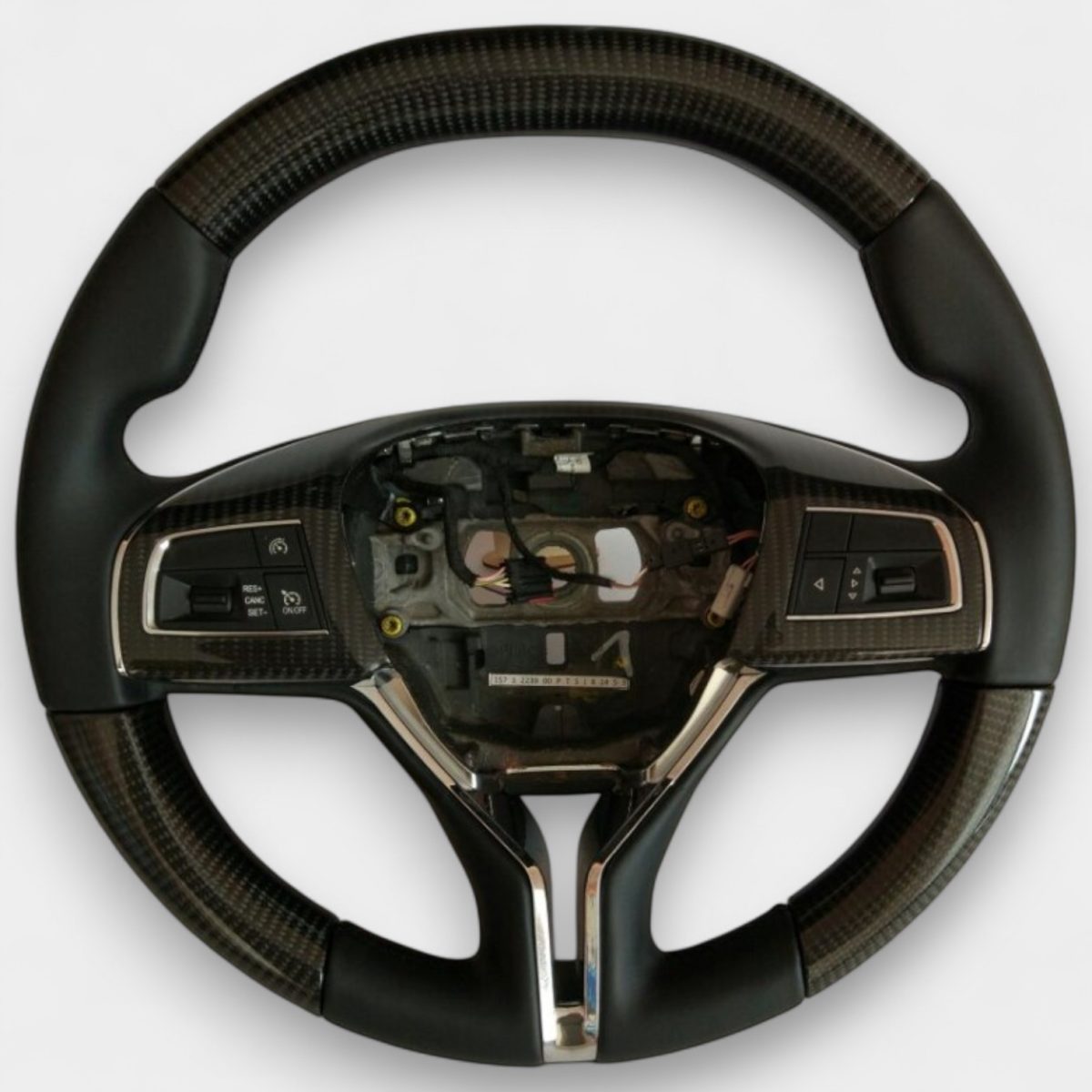 Carbon & Leather Steering Wheel for Maserati Ghibli Levante Quattroporte (2) maserati levante carbon fiber steering wheel kubay design