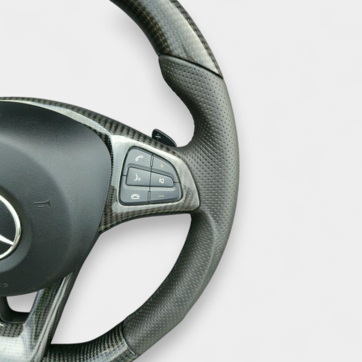 carbon and leather steering wheel mercedes benz