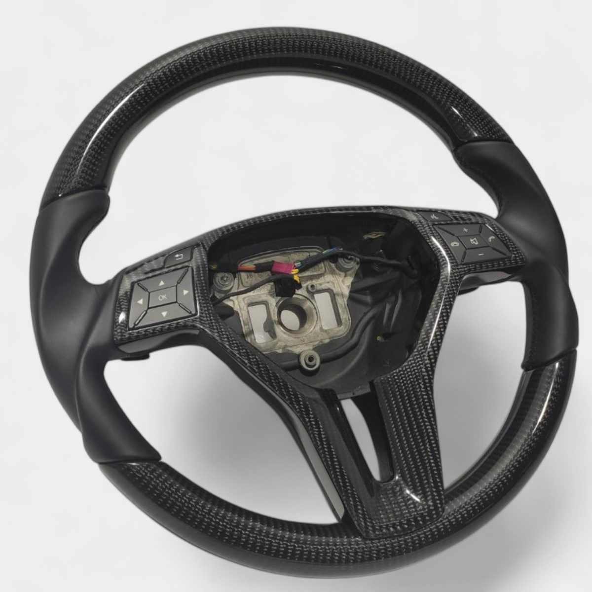 carbon and leather steering wheel mercedes benz