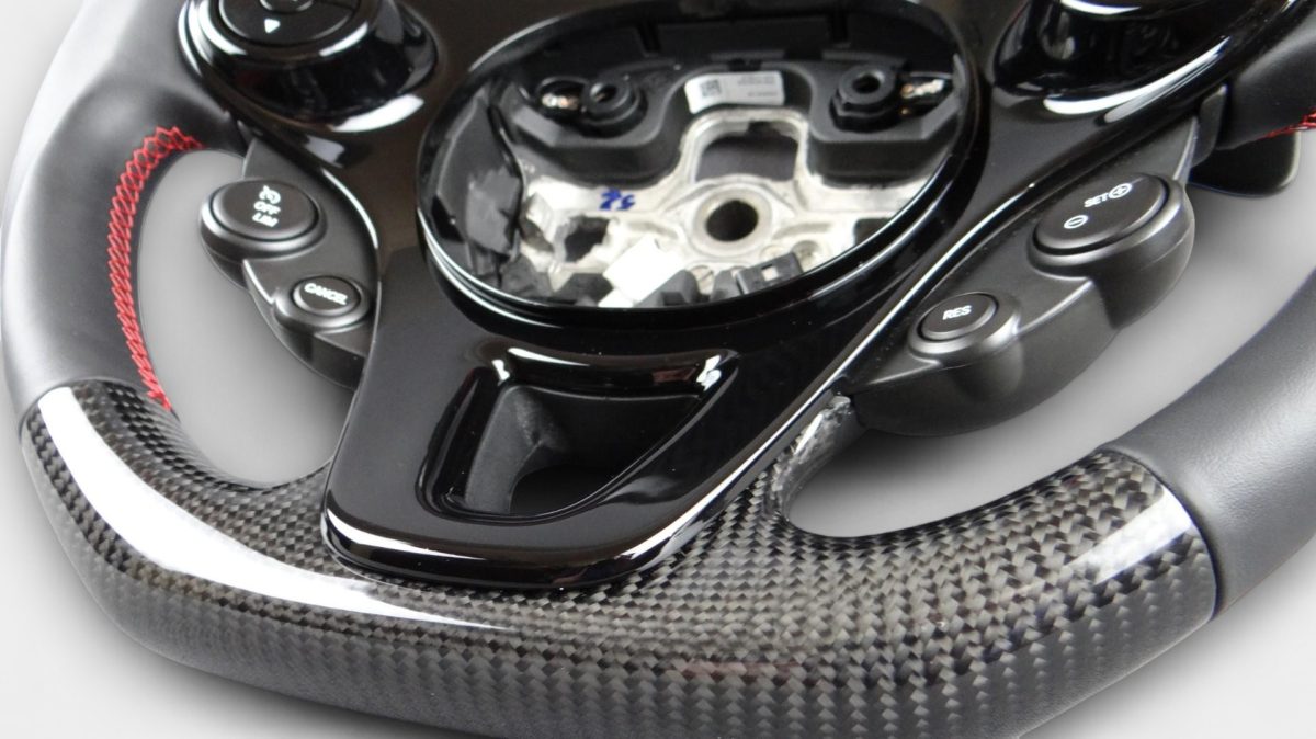 smart 453 fortwo forfour carbon leather steering wheel kubay design