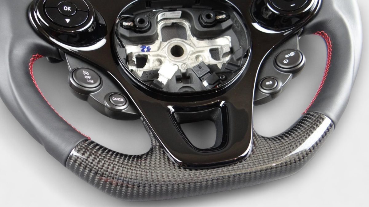 carbon leather steering wheel smart 453