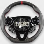 smart 453 carbon leather sport steering wheel