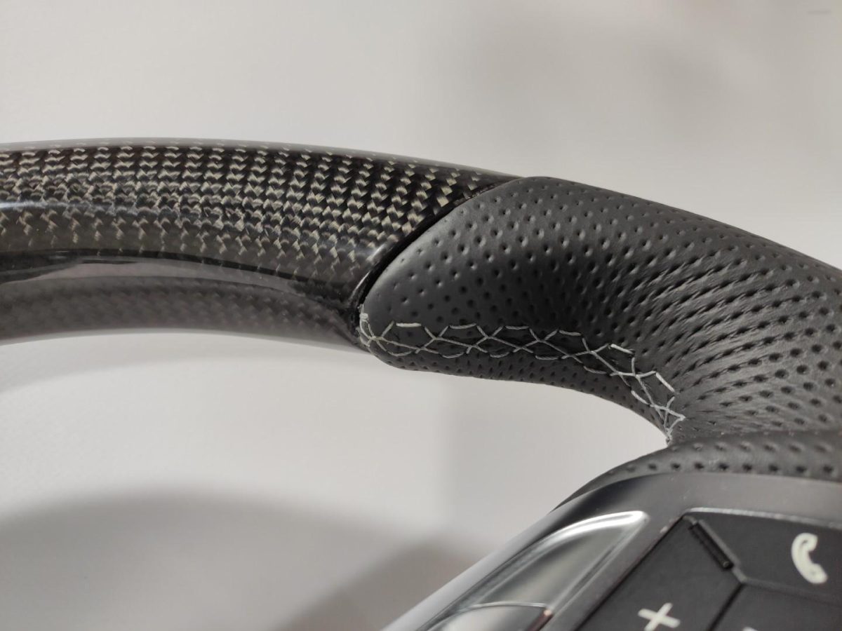 carbon leather steering wheel mercedes w204