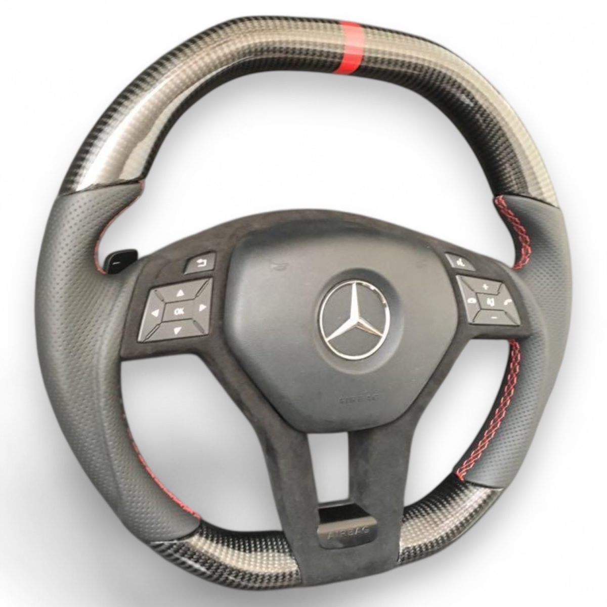 carbon leather steering wheel mercedes w204