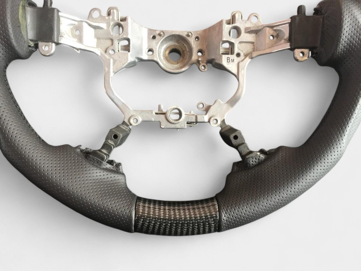 carbon leather steering wheel toyota land cruiser