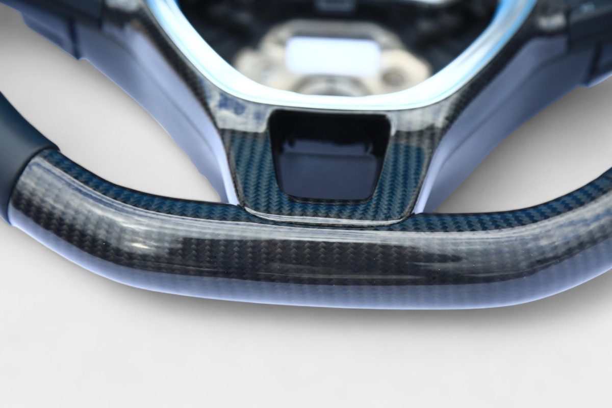 carbon and leather steering wheel vw b7