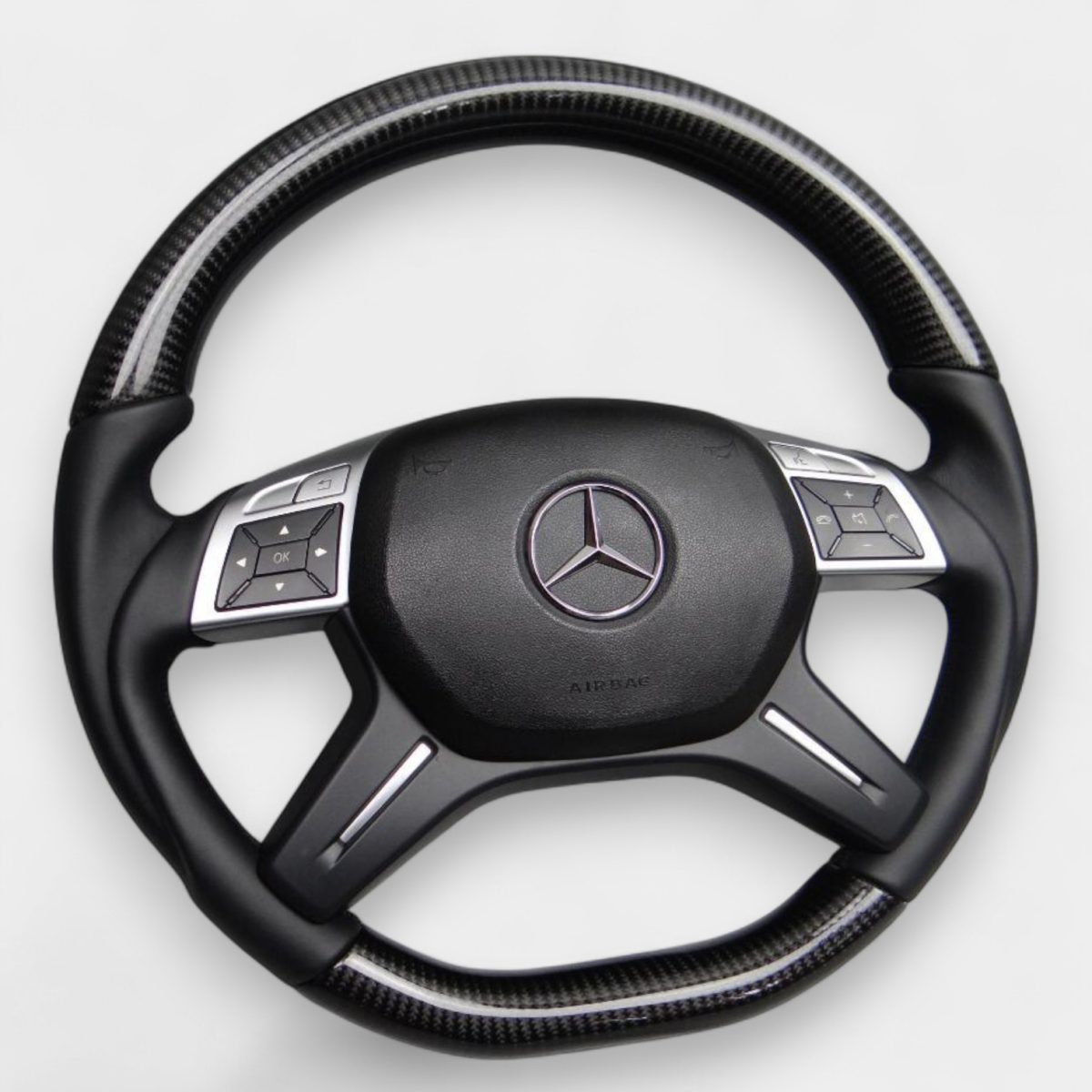 mercedes e class w212 carbon leather steering wheel