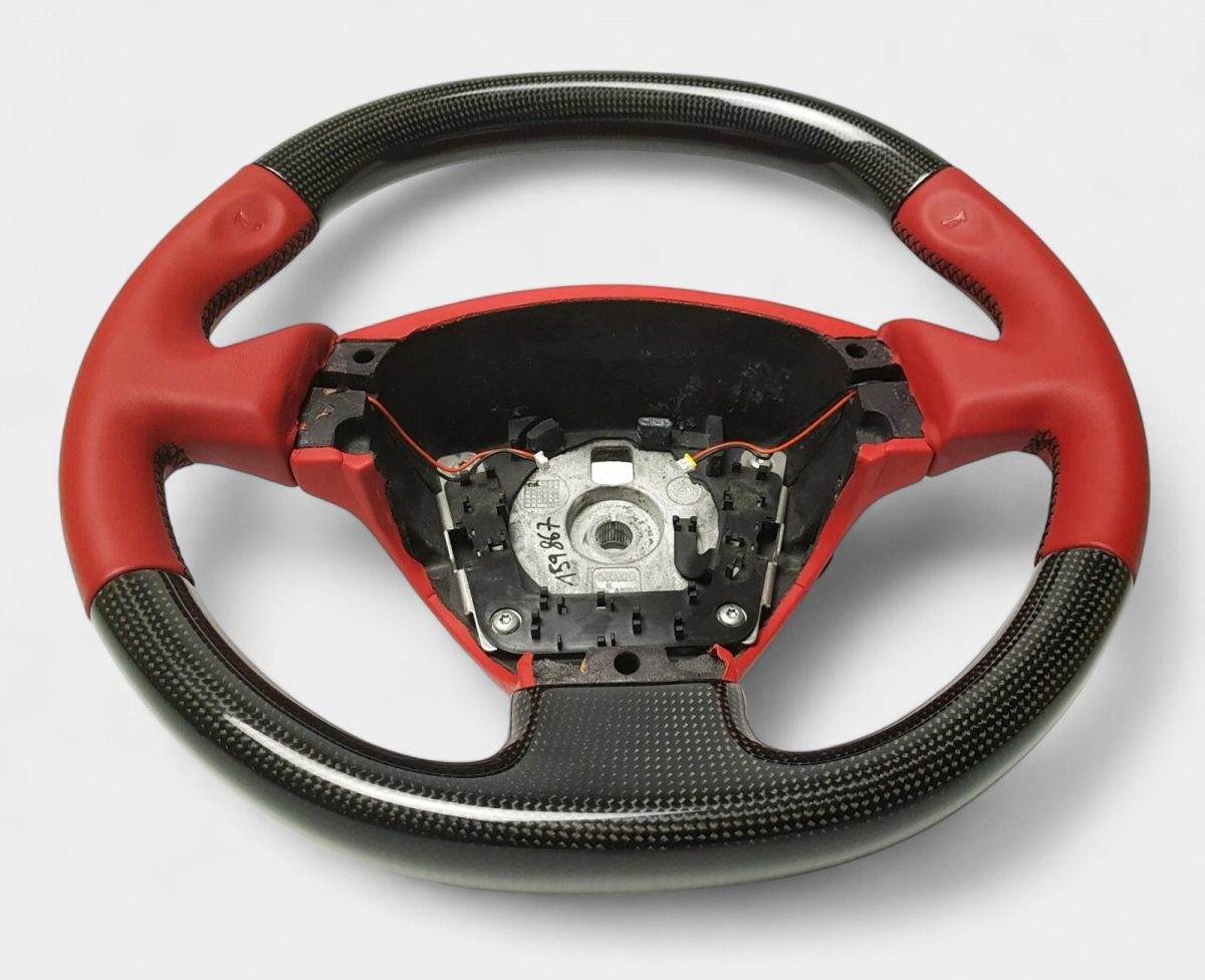 carbon red leather steering wheel ferrari f430