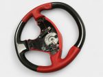 red leather carbon wheel ferrari sports car