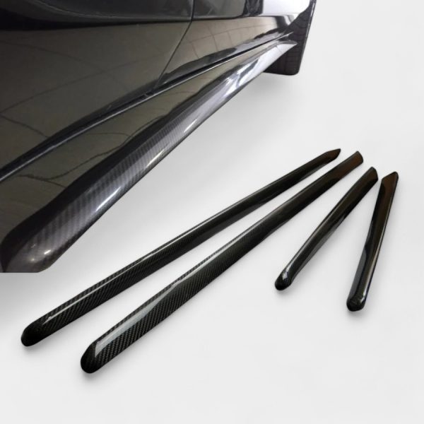 Carbon side skirt trim set for Mercedes W222 – 4 pieces