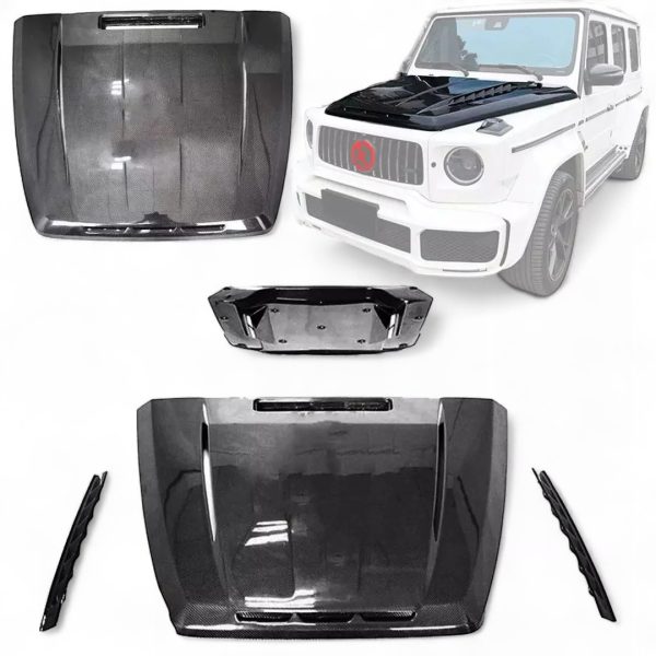 carbon fiber hood bonnet mercedes g class w463a kubay design