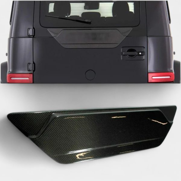 carbon fiber rear door attachment no logo mercedes g class w463a kubay design